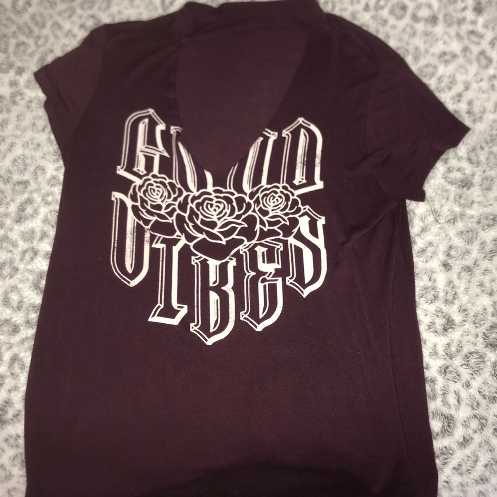 Good vibes chest cut out shirt